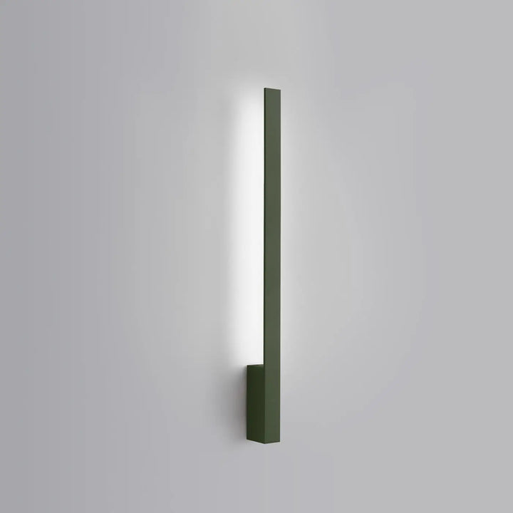 Applique murale lahti 70 led vert olive avec design minimaliste et éclairage led intégré 4000k ocre rouge possible