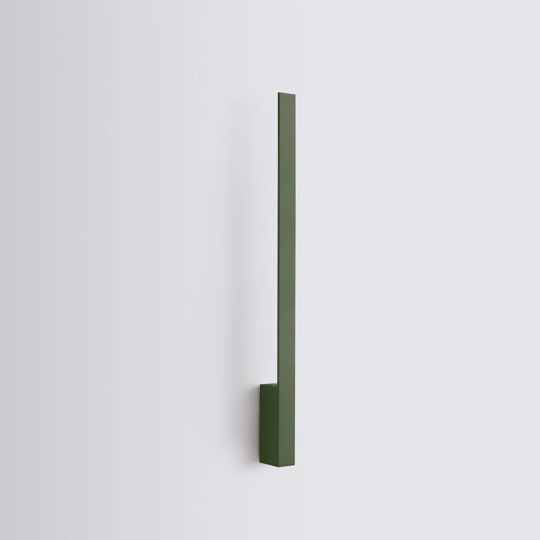 Applique murale lahti 70 led 4000k vert olive avec design minimaliste rectangulaire pour éclairage moderne