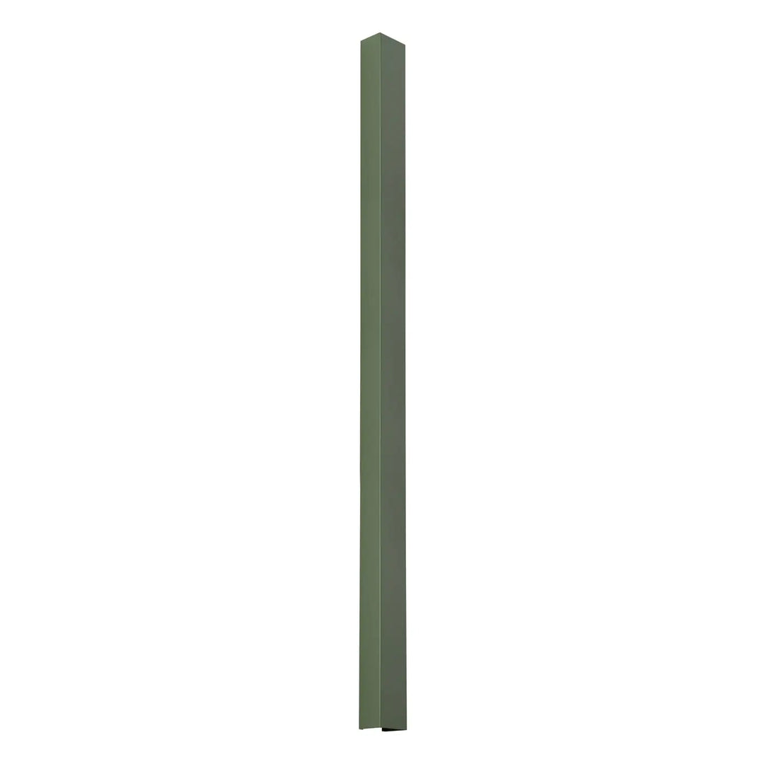 Applique murale freya 150 vert olive en métal mat avec bord biseauté de la collection cinq coloris pour compose d’appliques murales