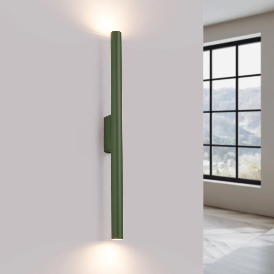 Applique murale paste lo 2 vert olive forme minimaliste cylindre pour suspension pastelo élégante et moderne