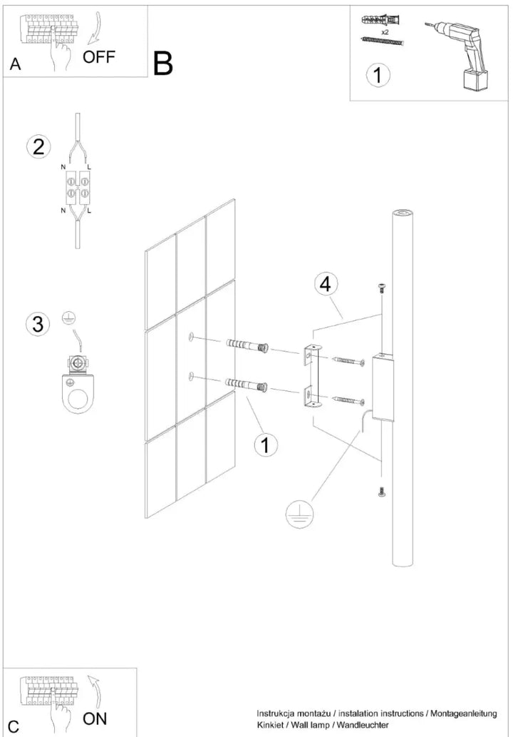 Applique murale pastelo vert olive à bras ajustable avec plusieurs supports pour montage sur surfaces carrelées ou plates