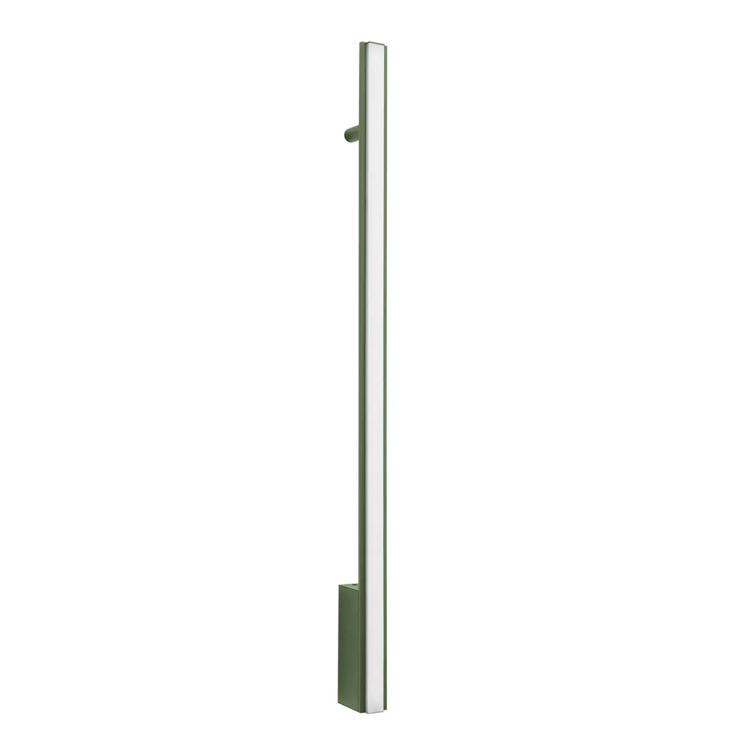 Applique murale lagom 90 3000k vert olive en acier inoxydable brossé design minimaliste collection lagom allie excellente finition