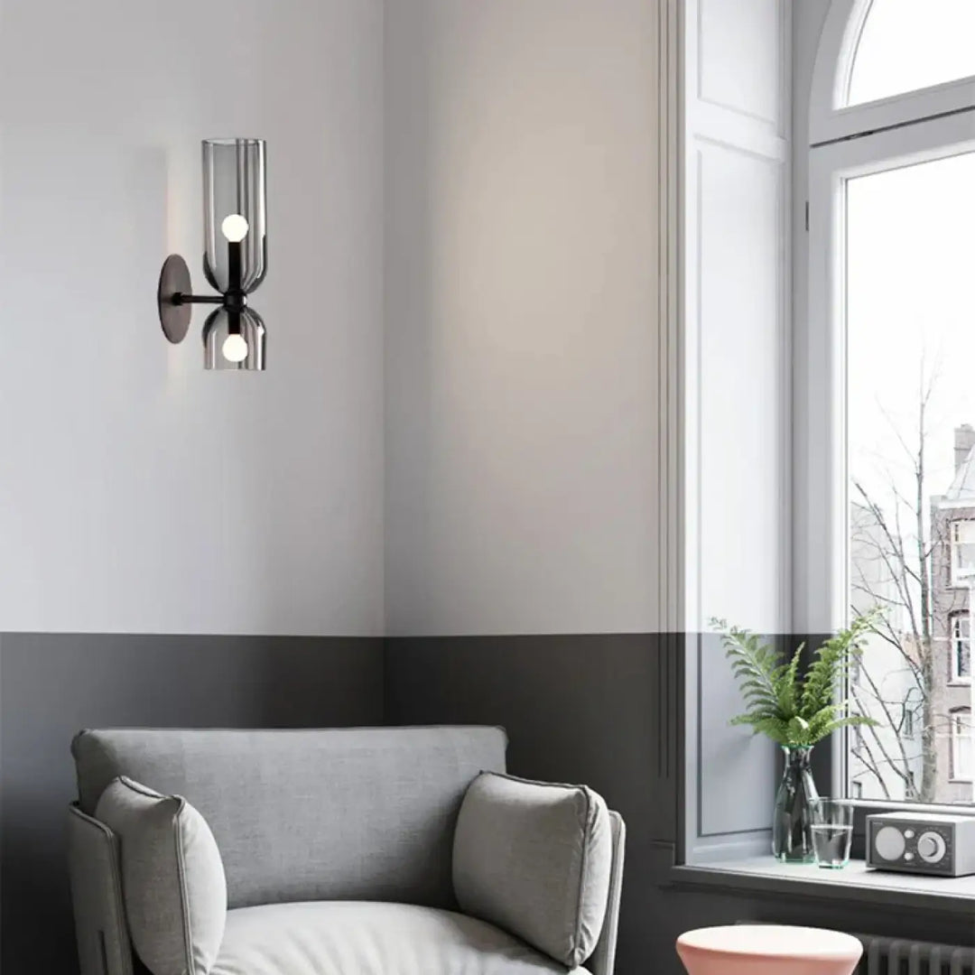 Applique murale verticale en verre style contemporain