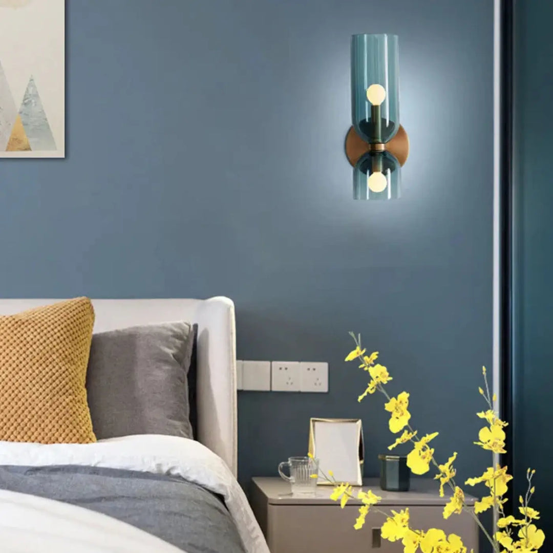 Applique murale verticale en verre style contemporain