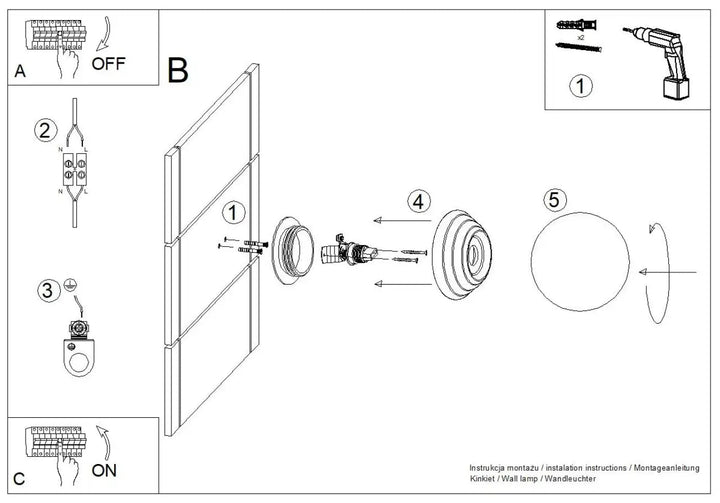 Applique murale zori ip44 | sollux lightning