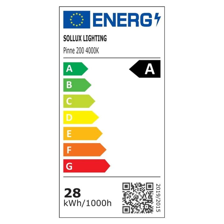 Applique murale pinne 200 avec module led 200 leds 4000k blanc cool white collection pinne et paramètres d’éclairage efficaces a+