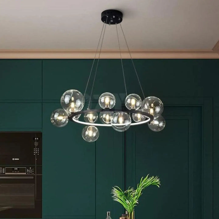 Suspension Boule Dorée Design Moderne