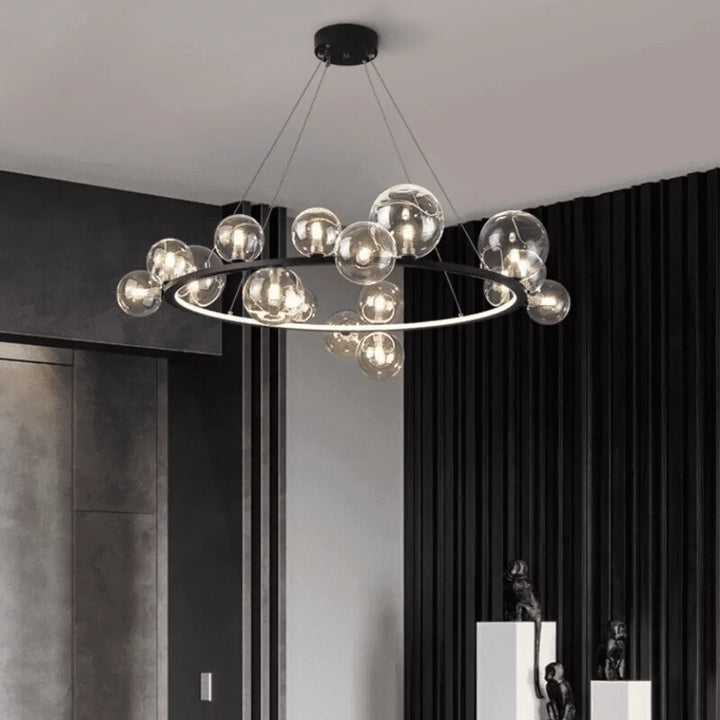 Suspension Boule Dorée Design Moderne