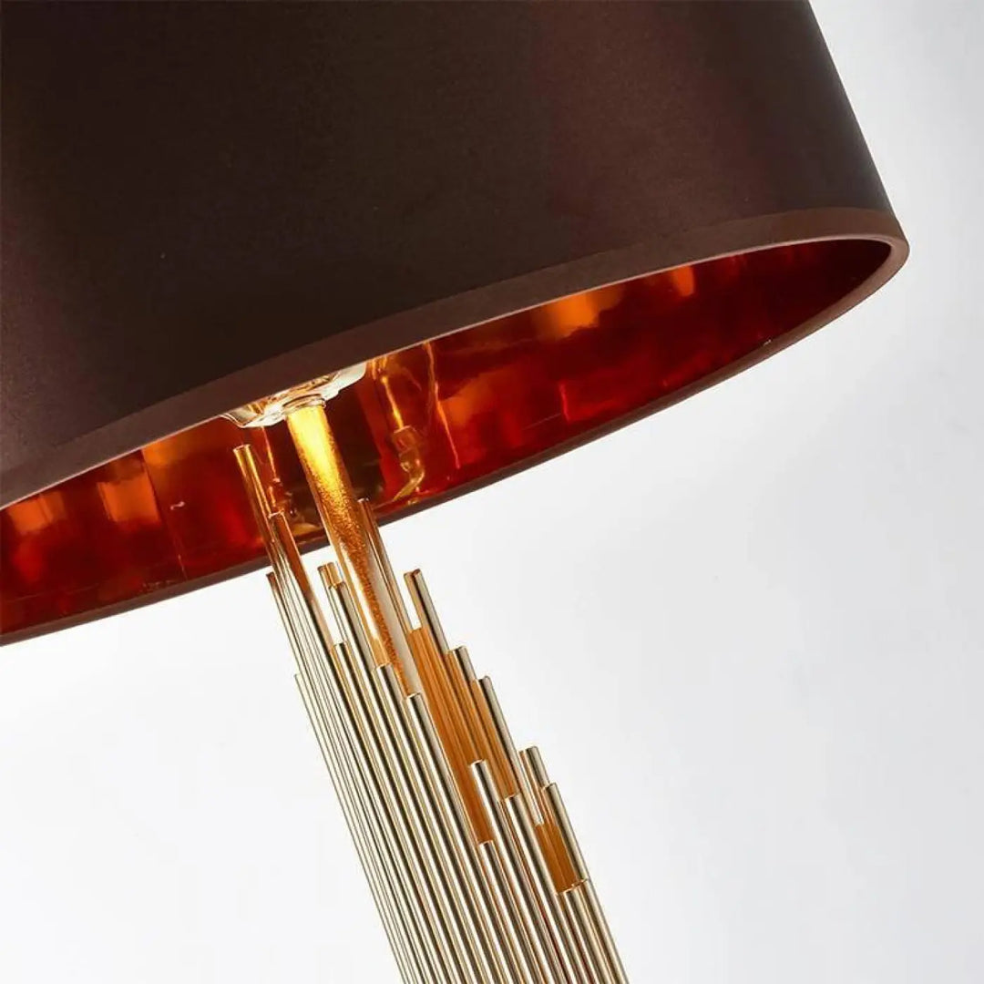 Grand Lampadaire Noir à Tiges Métalliques en Aluminium