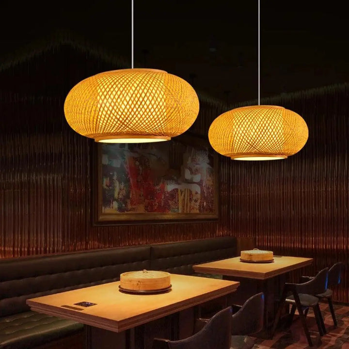 Grande Suspension Rotin Luminaire XXL Style Bohème