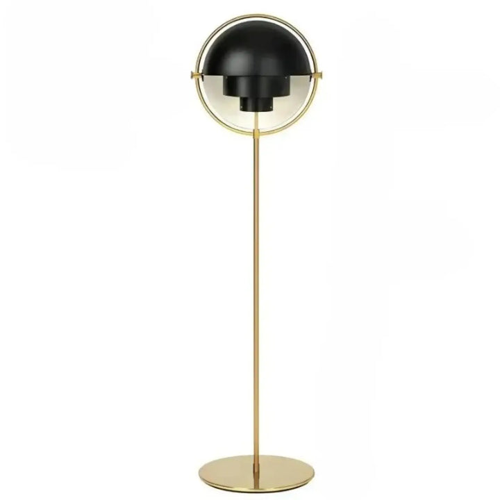 Lampadaire miror en fer type noir et or avec design sphérique floral compatible 90-260v