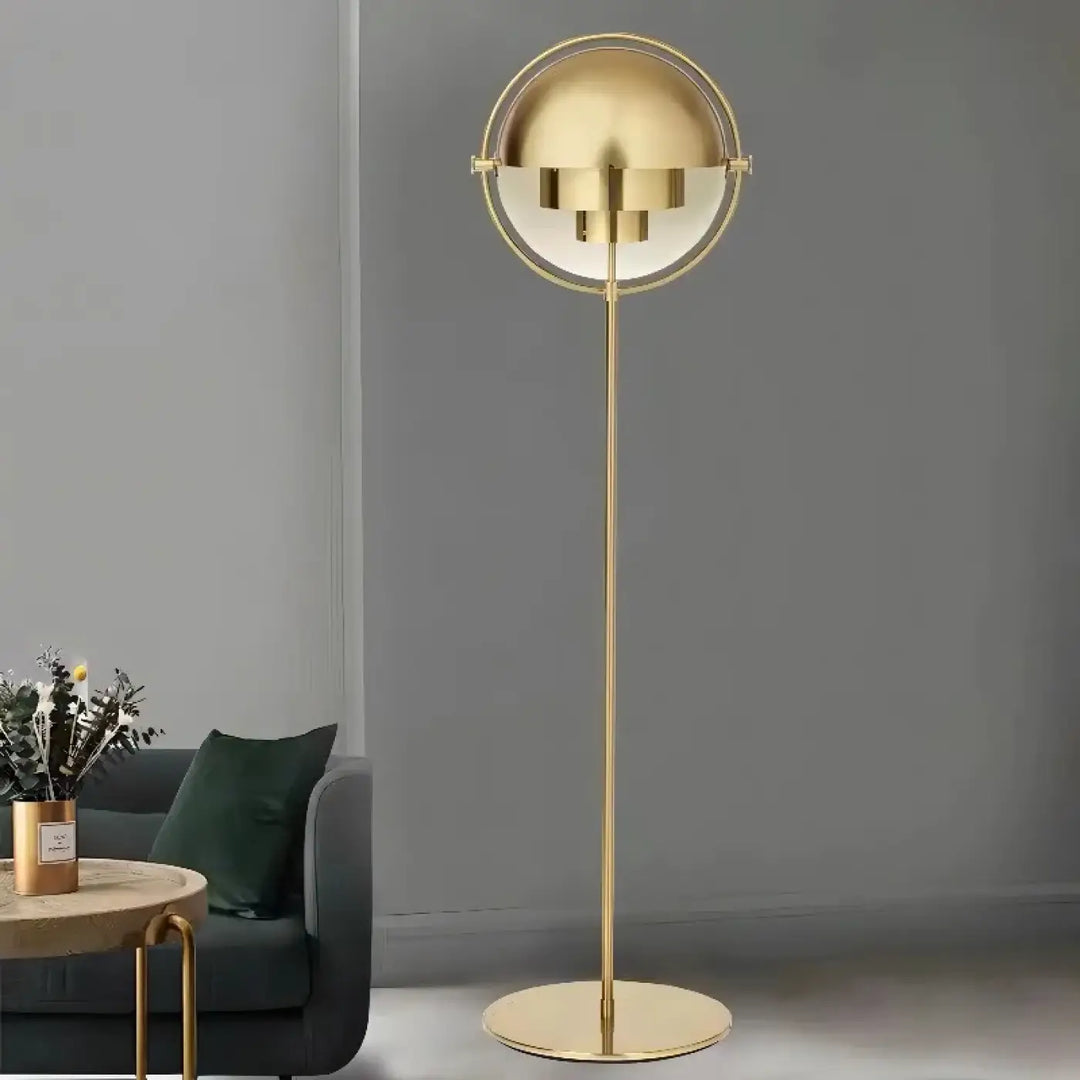 Lampadaire design en métal doré et noir moderne chic doré