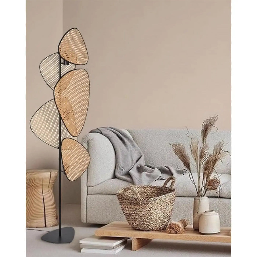 Lampadaire sculptural noir ou beige style unique déco
