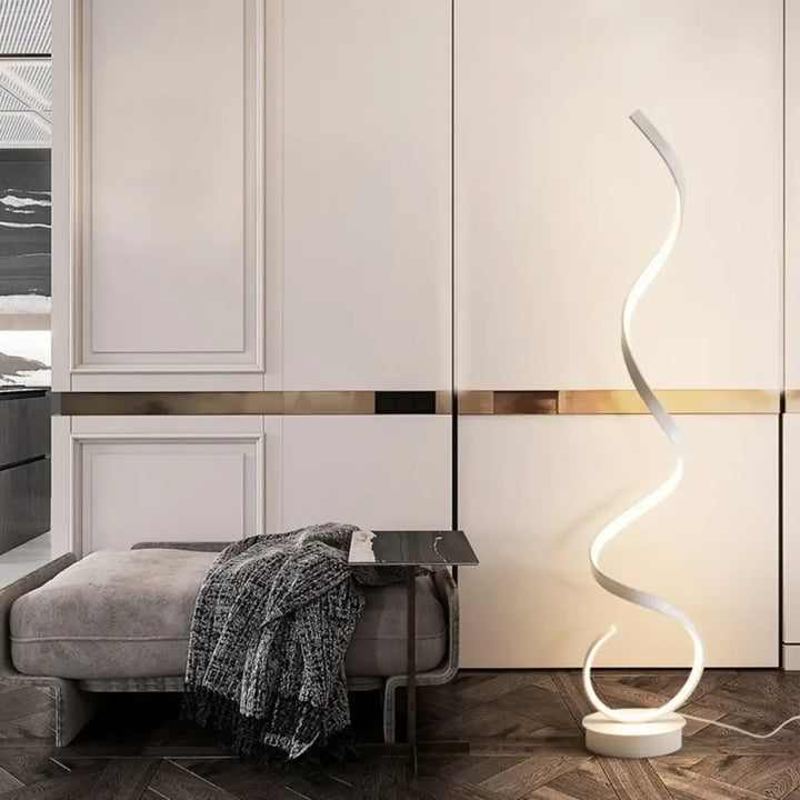 Lampadaire led sculptural noir ou blanc luminaire chic