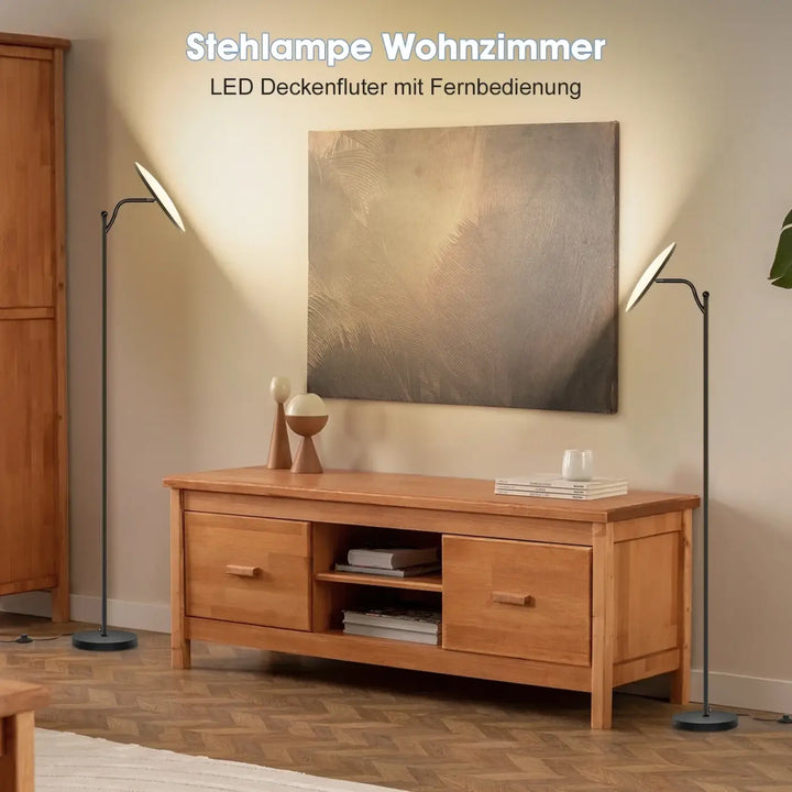 Lampadaire minimaliste en métal noir pour chambre moderne