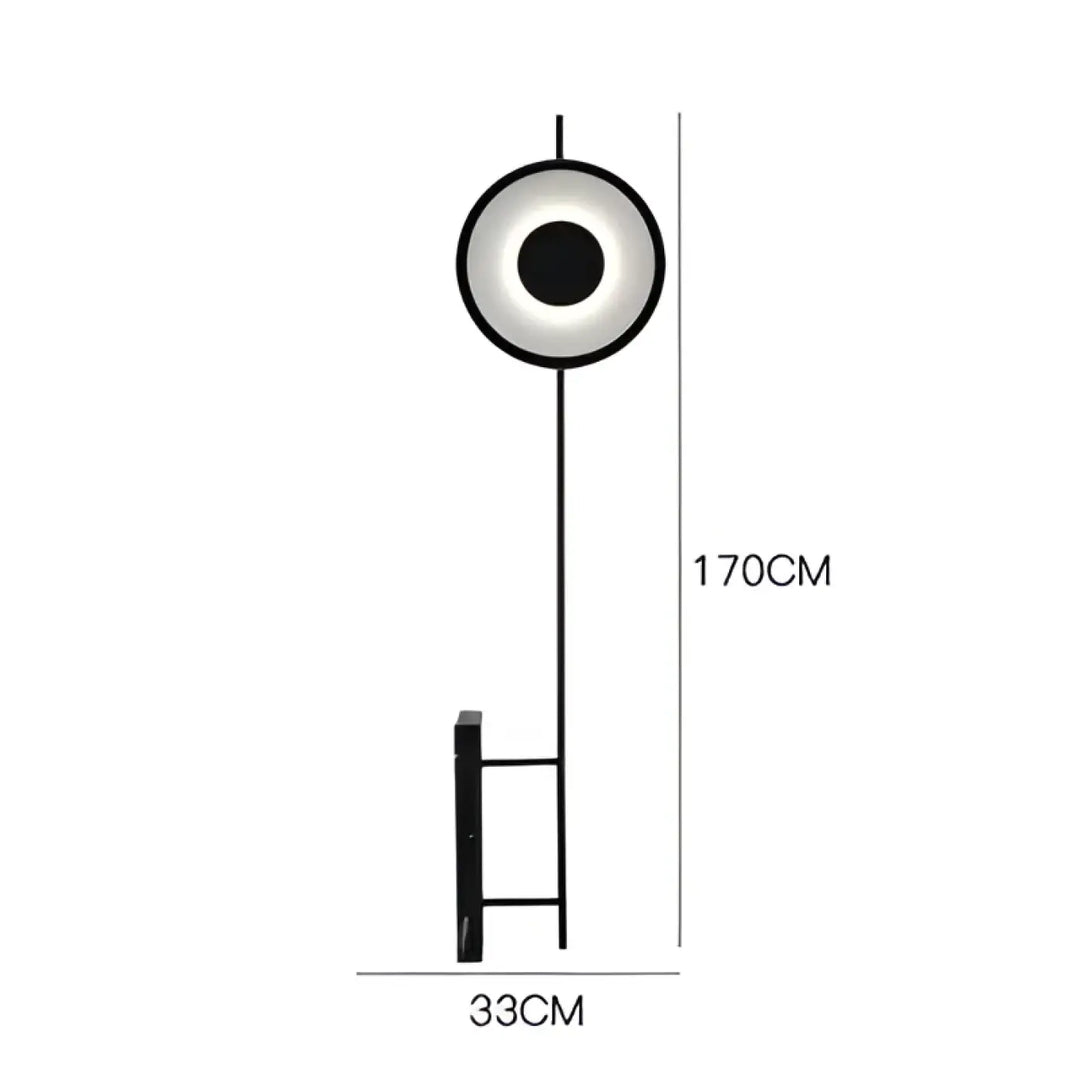 Lampadaire noir au design minimaliste pour intérieur élégant