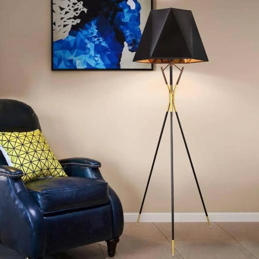 Lampadaire Sur Pied Original En Aluminium Disque Incliné
