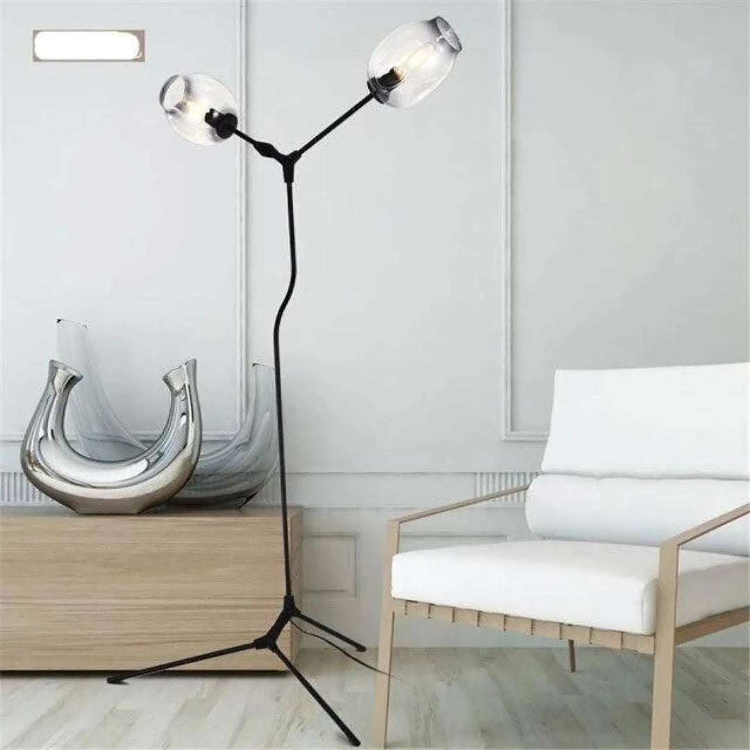 Lampadaire En Verre Soufflé Design Œil Noir