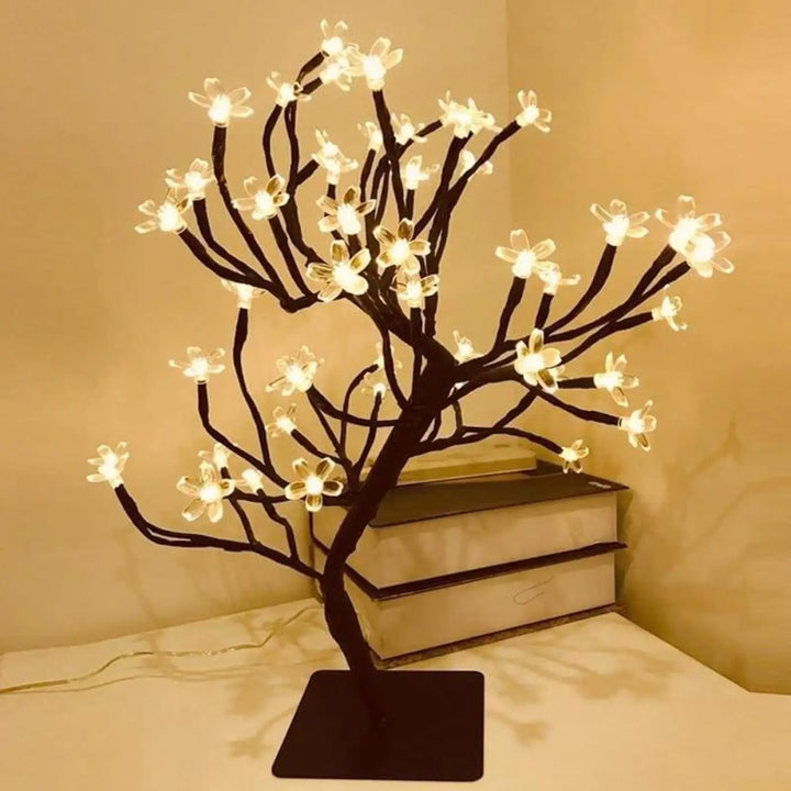 2. Lampe Arbre Noir En Acrylique Pour Chevet Design