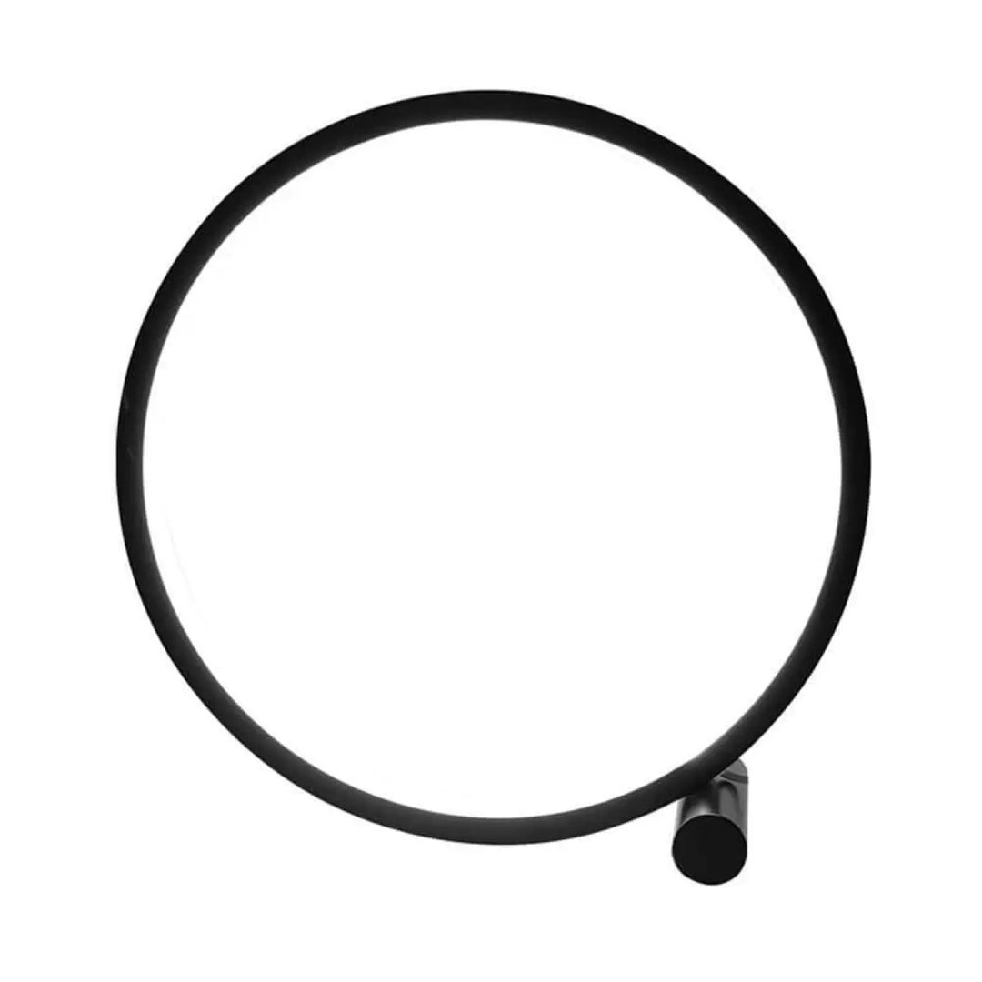 Lampe De Chevet Ronde En Aluminium Blanc Et Noir