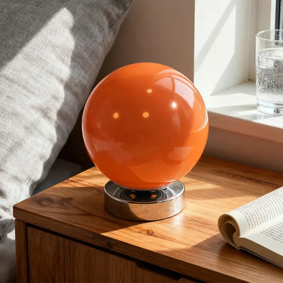 Lampe de chevet scandinave ronde couleur creme design