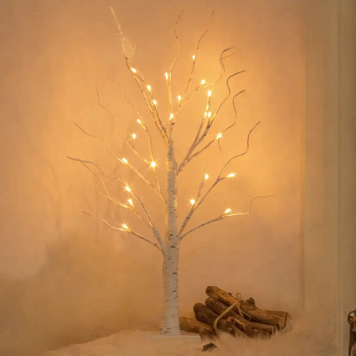 Lampe scintilla arbre lumineux décoratif blanc avec lumières led intégrées pour une ambiance lumineuse décorative
