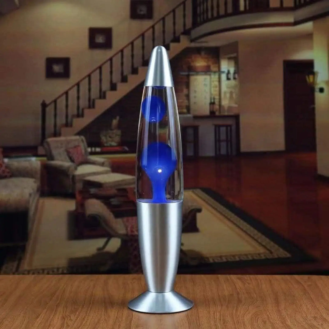 Lampe Lave Dé Moderne Verre Aluminium