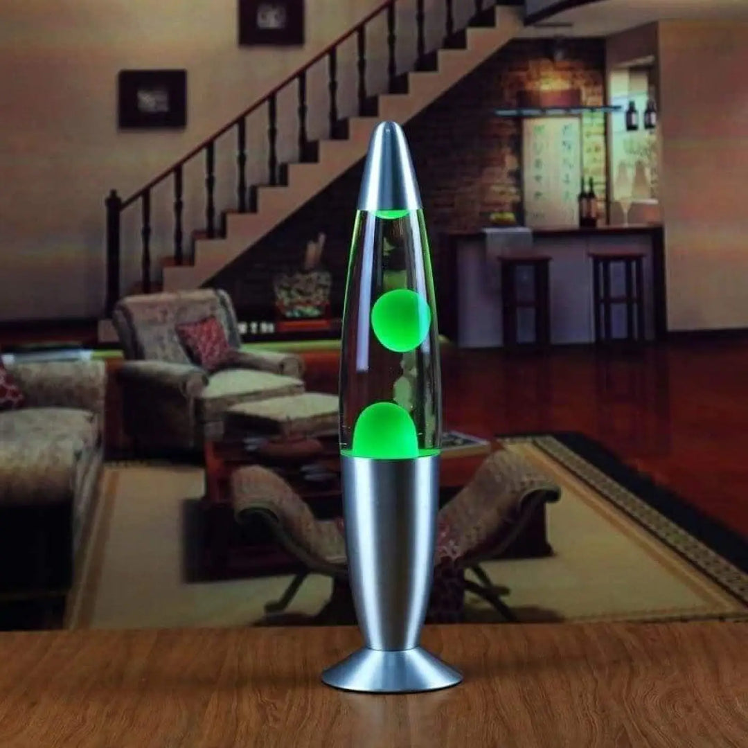 Lampe Lave Dé Moderne Verre Aluminium