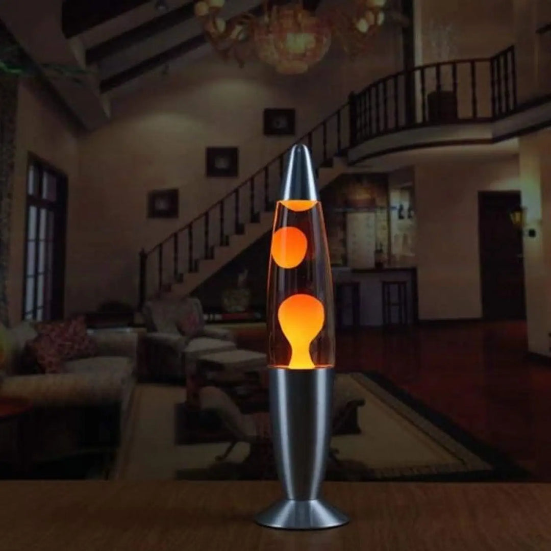 Lampe Lave Dé Moderne Verre Aluminium