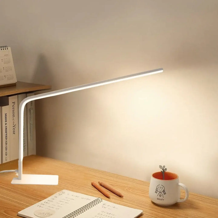 Lampe de table led blanche design minimaliste avec bras ajustable lampe led contemporaine minini