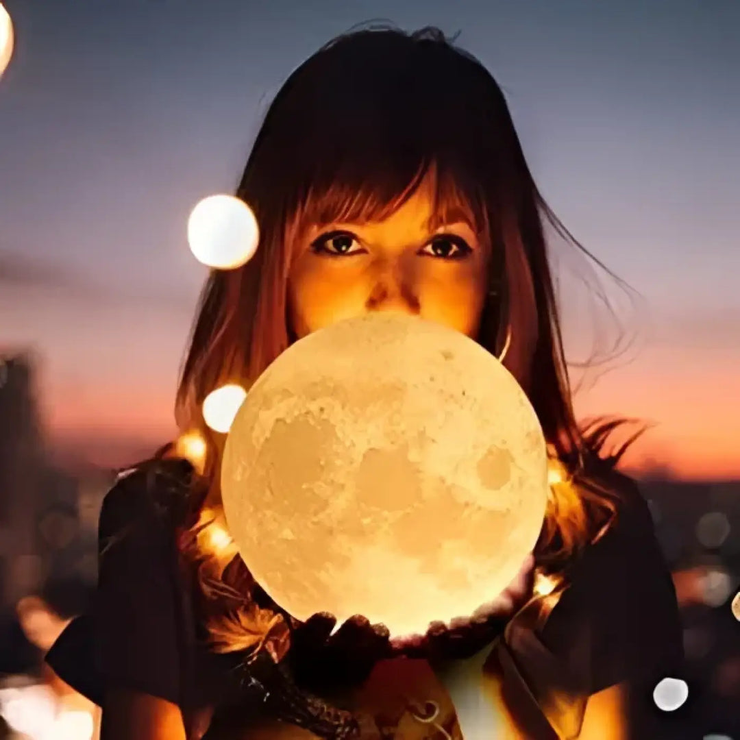 Lampe Lune 3D Sphère Multicolore Éclairage LED
