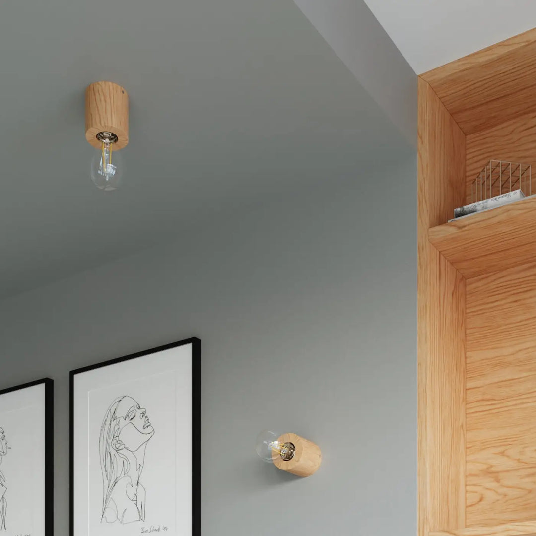 Lampe a poser salgado bois avec finition chêne naturel et ampoule style edison pour bureau salgado sentez mieux