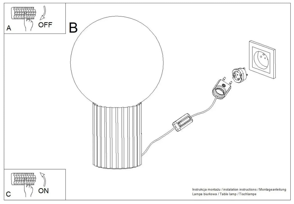 Schéma d'installation du luminaire