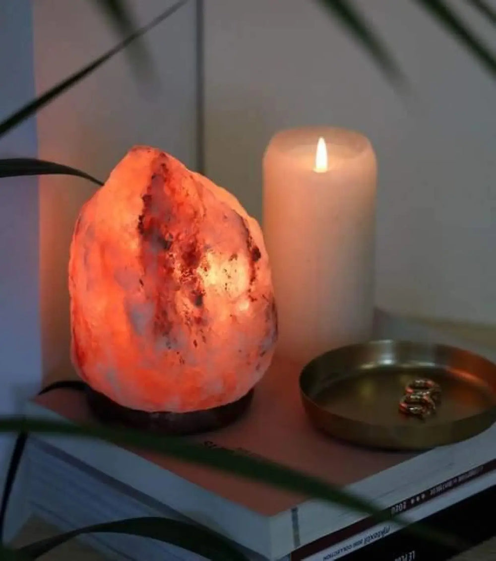 Lampe De Sel De l’Himalaya En Cristal