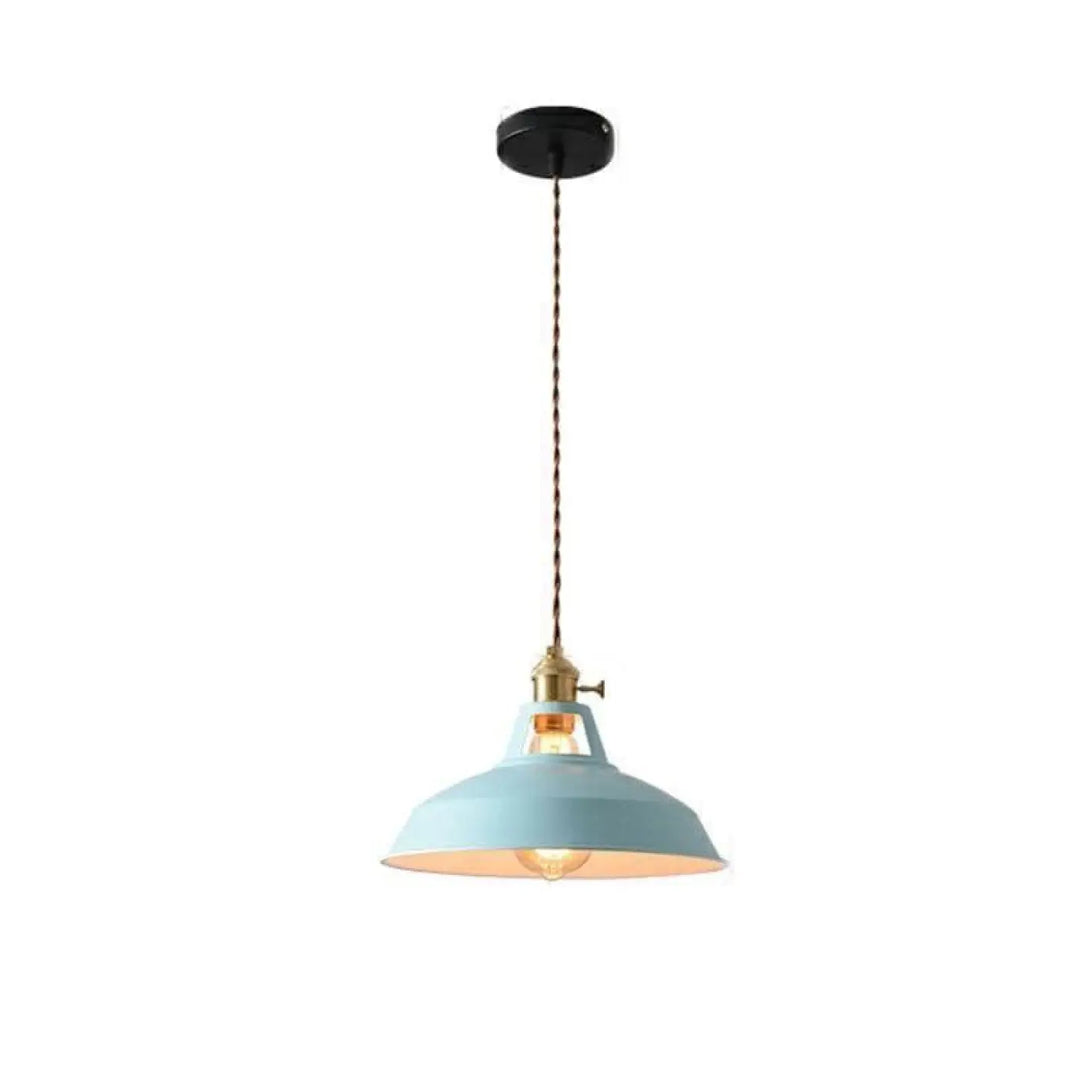 Lampe Suspendue Colorée en Aluminium Style Rétro