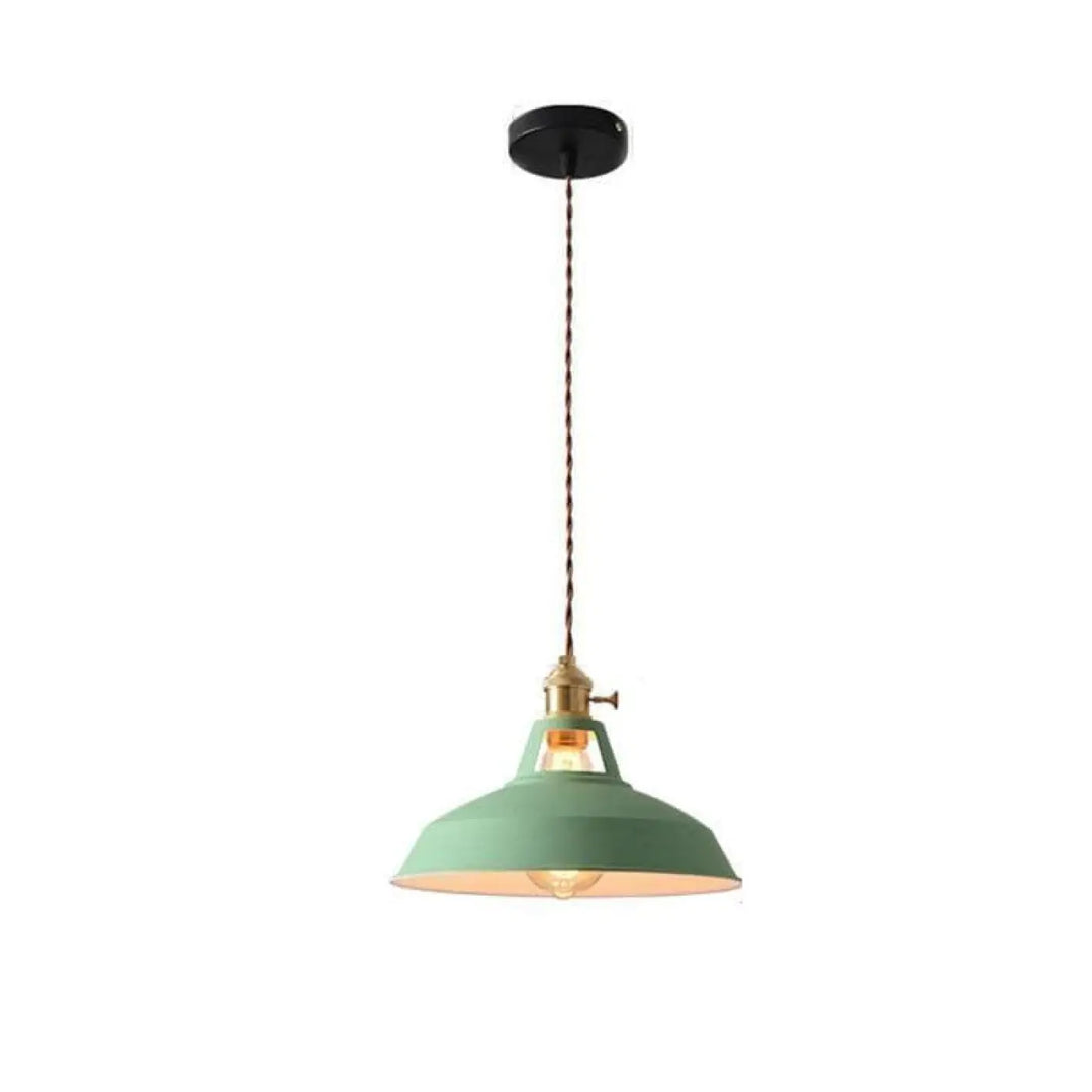 Lampe Suspendue Colorée en Aluminium Style Rétro