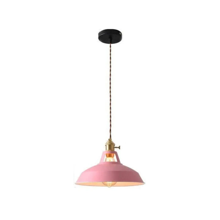 Lampe Suspendue Colorée en Aluminium Style Rétro