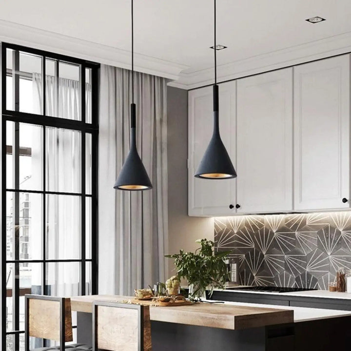Lampe Suspendue Cuisine Élégante En Aluminium