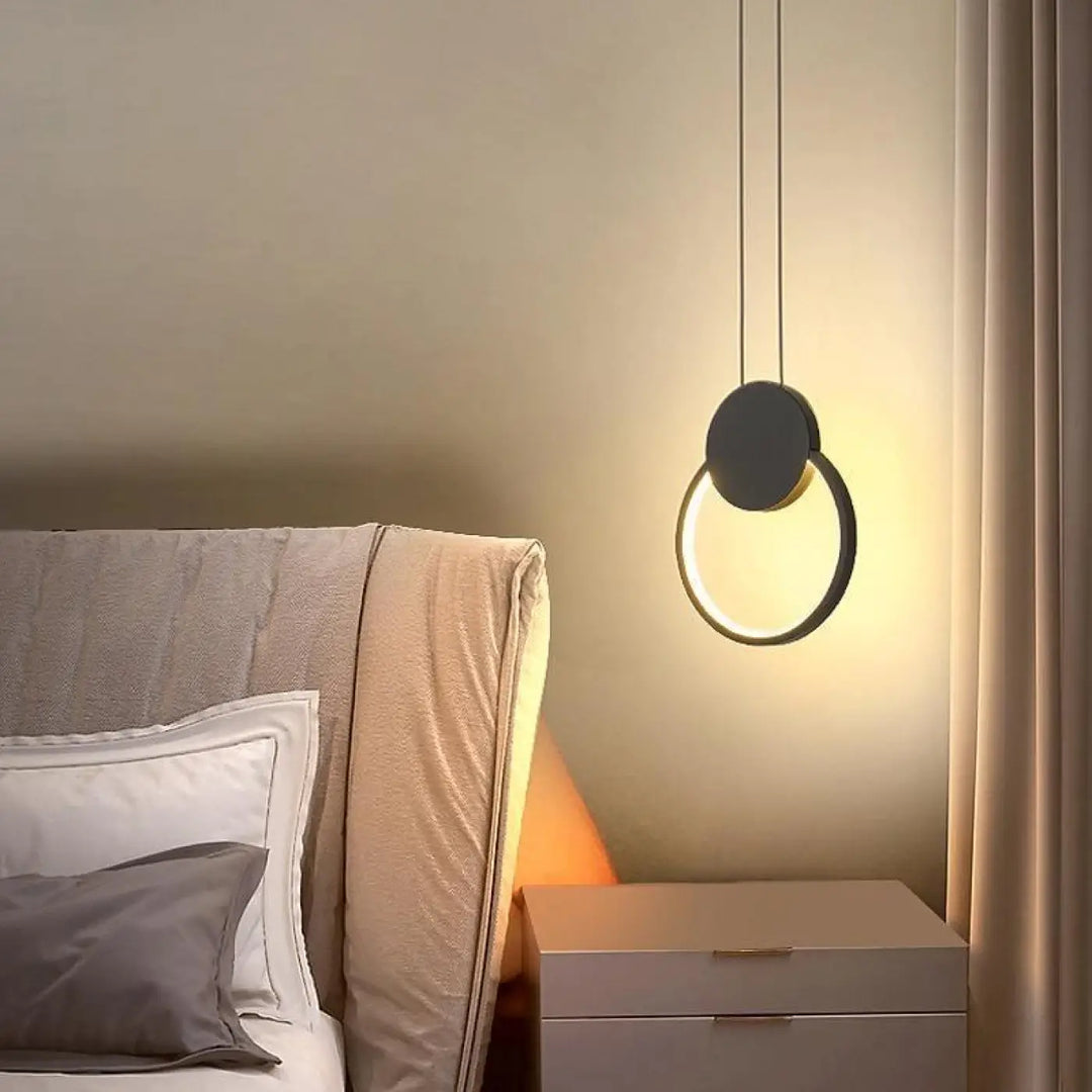 Lampe Suspendue LED Élégante Noire En Acrylique