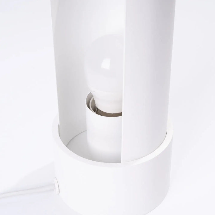 Lampe a poser lampe flash blanche avec ampoule en verre dépoli et conception unique minimaliste