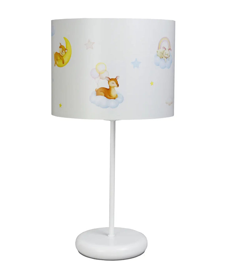 Table lamp Sweet Dreams – White/Pastel blue/Yellow/Light brown