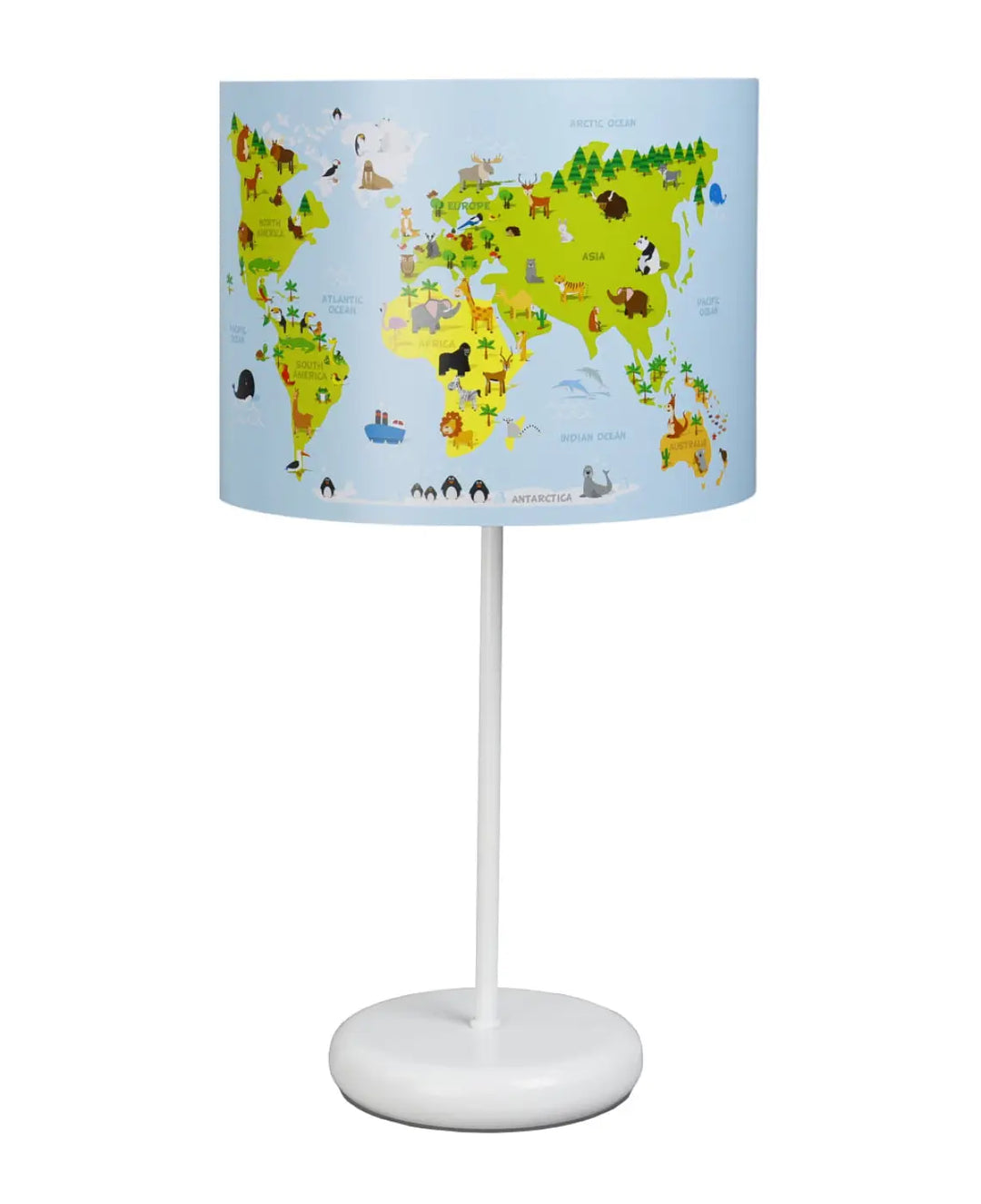 Table lamp Sweet Dreams Weltkarte – Light blue/Light green