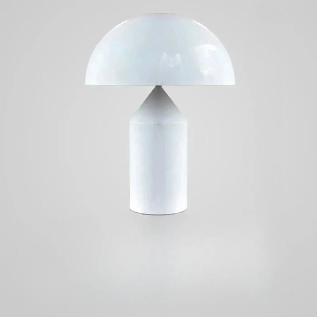 Lampe de table gattti blanche en forme de champignon avec finition brillante idéale pour chambre à coucher