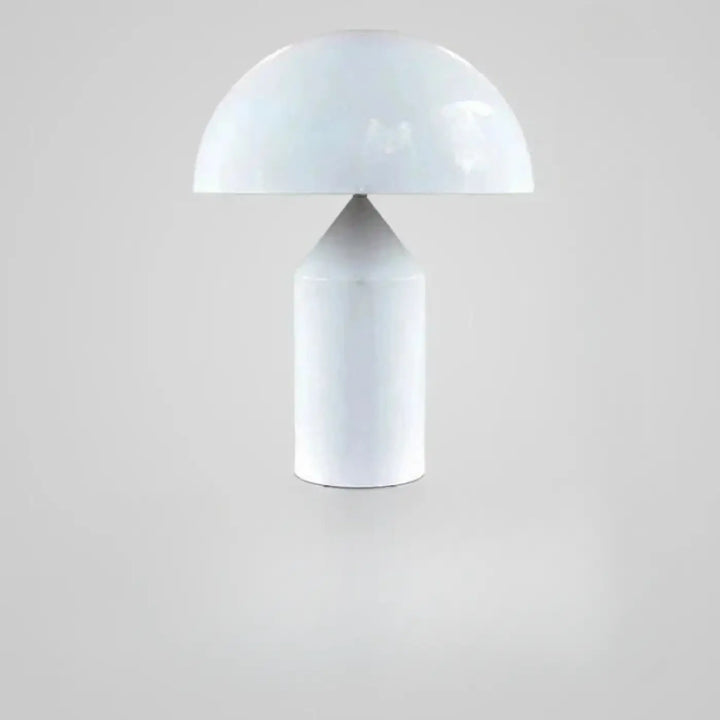 Lampe de table gattti blanche en forme de champignon avec finition brillante idéale pour chambre à coucher