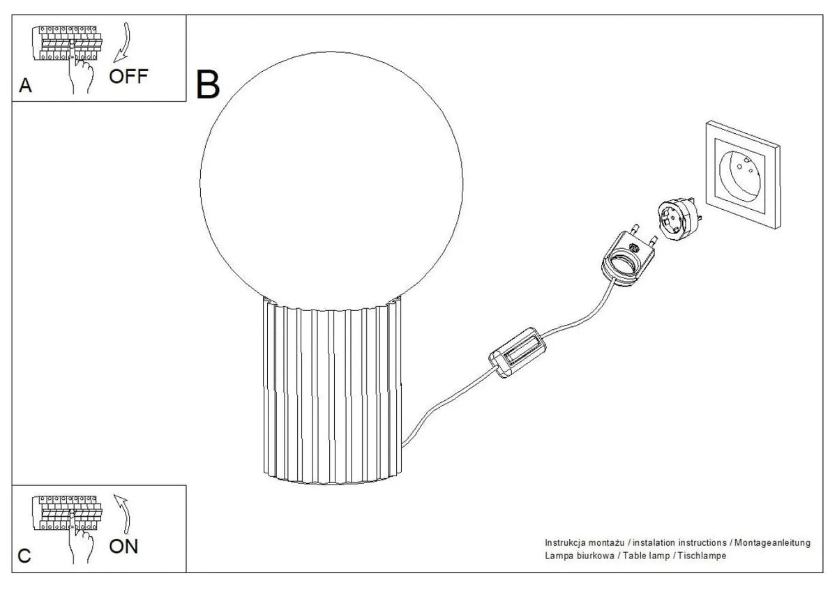 Schéma d'installation du luminaire