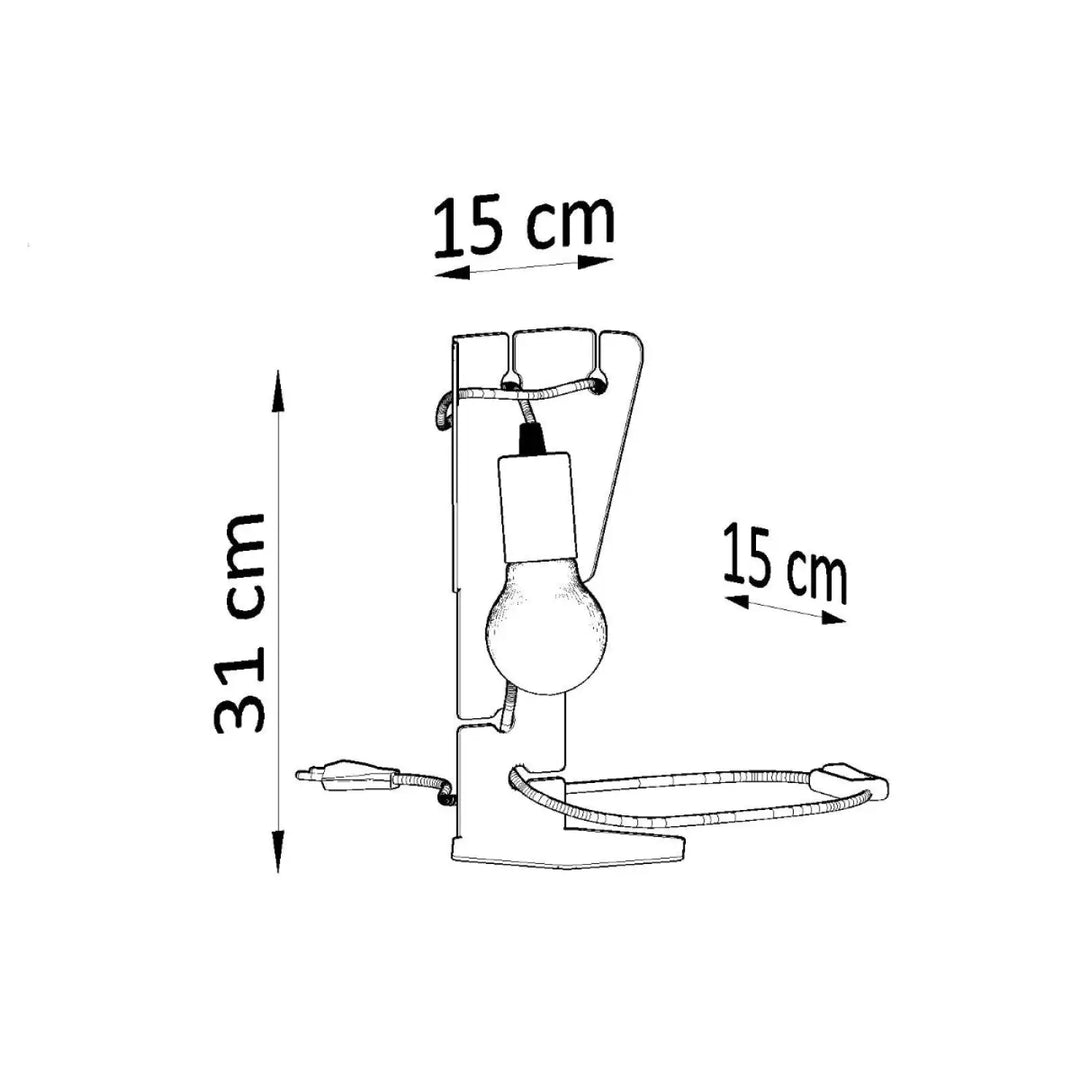 Lampe arby noire avec base cylindrique et bras ajustable pour bureau arby décoration d’intérieur moderne