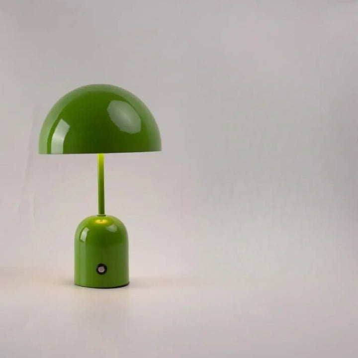 Lampe de table kapula verte brillante en forme de champignon idéale pour une décoration intérieure design contemporain