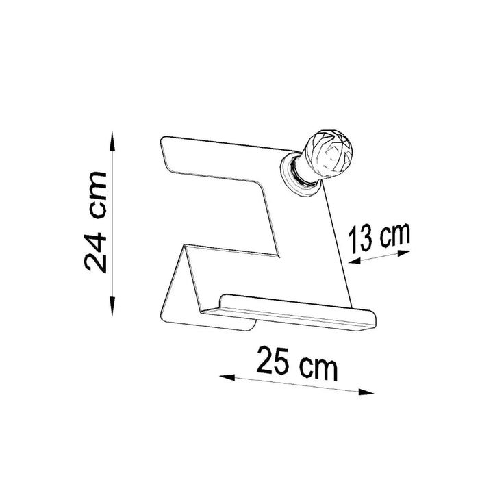 Lampe de table incline noir avec robinet moderne chrome et bouton sphérique facetté pour décoration d’intérieur moderne bureau incline