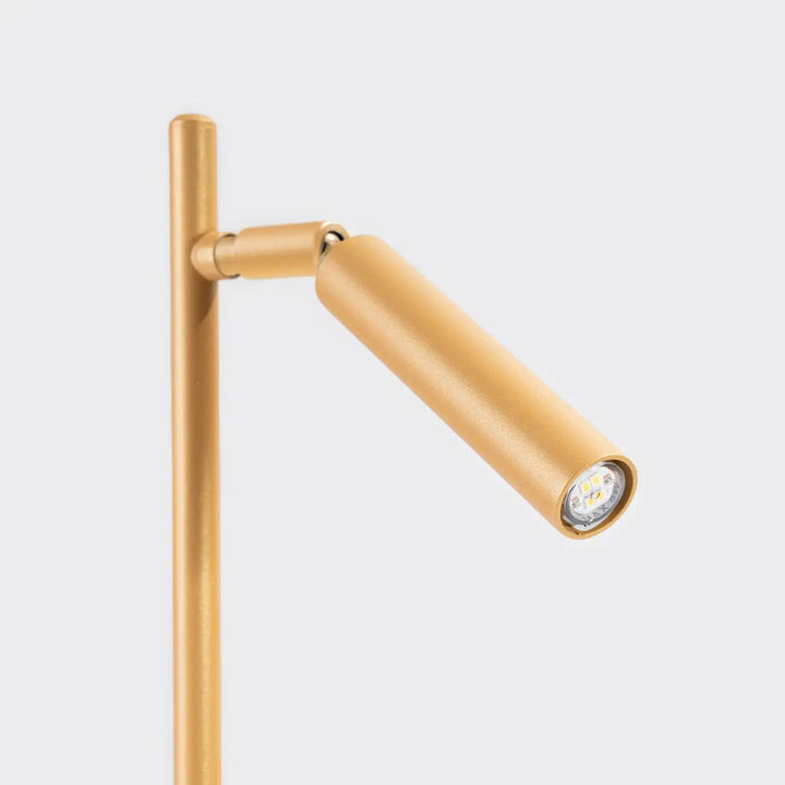 Lampe pastelo avec tête cylindrique à led finition or pour bureau pastelo fabriquée à partir de matériaux robustes