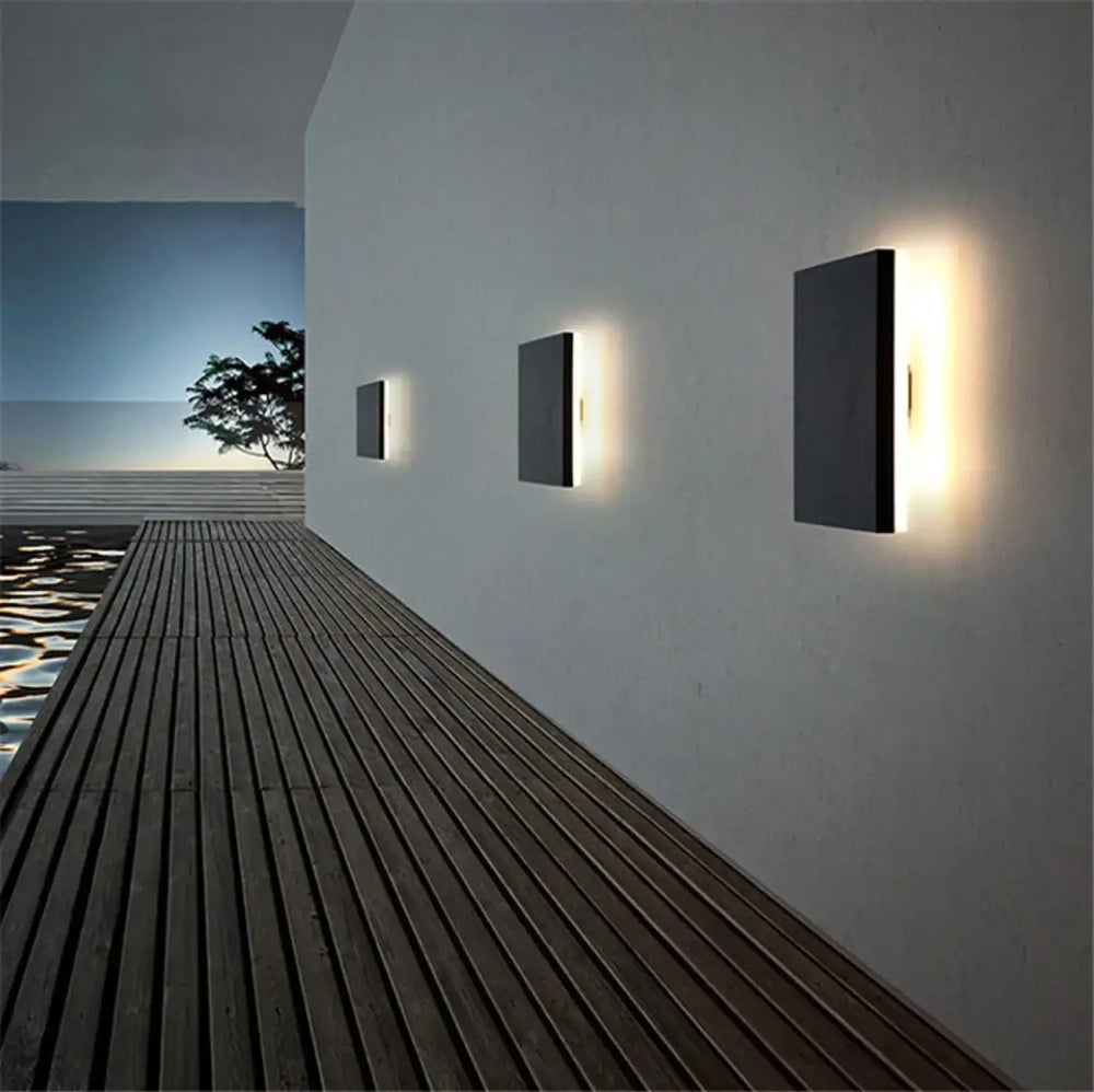 Luminaire Extérieur Carré En Aluminium